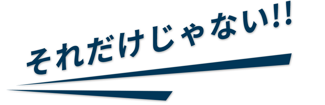 それだけじゃない！